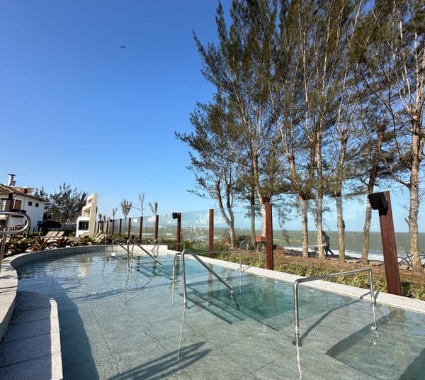 Vista do parque aquático