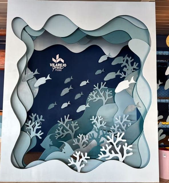 Painel de fundo do mar no Aqua Vila